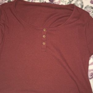 Red/ maroon crop top size medium